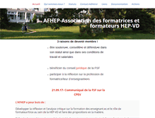 Tablet Screenshot of afhep.ch